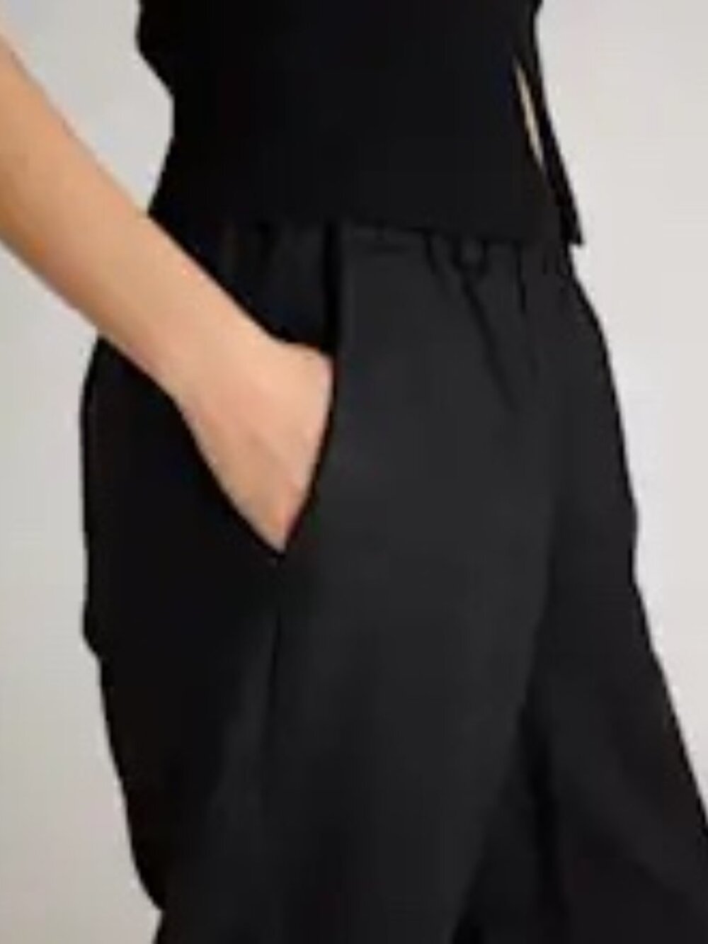 Quince 100% Linen Pants | Black Trousers Summer Coastal Grandma Minimal Capsule - Picture 2 of 6